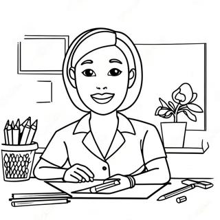 Creative Administrative Professionals Day Coloring Page 47795-39740