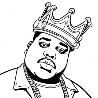 Biggie Smalls With Crown Coloring Page 47825-39762