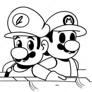 Luigi And Mario Adventure Coloring Page 4782-3846