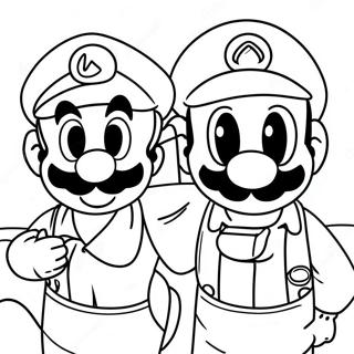 Luigi And Mario Adventure Coloring Page 4782-3847