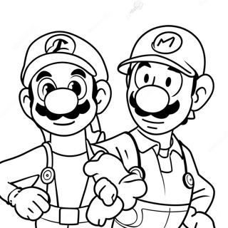 Luigi And Mario Adventure Coloring Page 4782-3848