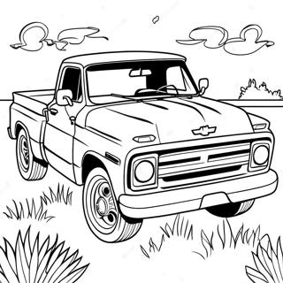 Chevy C10 Vintage Pickup Coloring Page 47835-39775