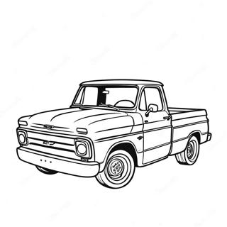 Chevy C10 Vintage Pickup Coloring Page 47835-39776