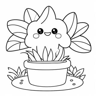 Kawaii Plant Coloring Page 47844-39788