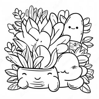 Cute Succulent Garden Coloring Page 47845-39794