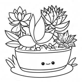 Cute Succulent Garden Coloring Page 47845-39795