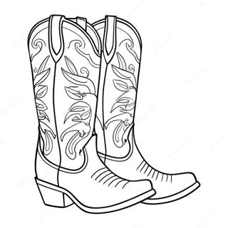 Cowgirl Boots Coloring Page 47854-39778