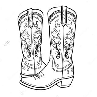 Cowgirl Boots Coloring Page 47854-39779