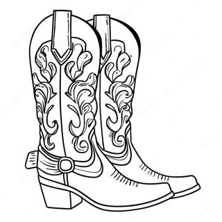 Cowgirl Boots Coloring Page 47854-39780