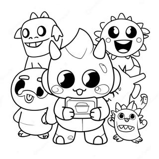 Friendly Super Monsters Coloring Page 47875-39801