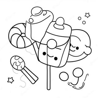 Kawaii Cute Candy Coloring Page 47904-39822