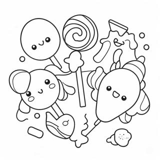 Kawaii Cute Candy Coloring Page 47904-39823