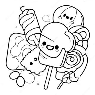 Kawaii Cute Candy Coloring Page 47904-39824