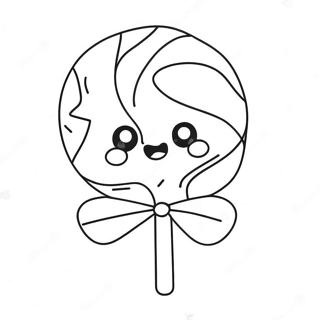 Adorable Kawaii Lollipop Coloring Page 47905-39830