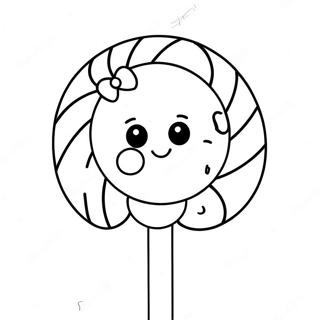 Adorable Kawaii Lollipop Coloring Page 47905-39831