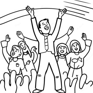 Joyful Worship Scene Coloring Page 47915-39840