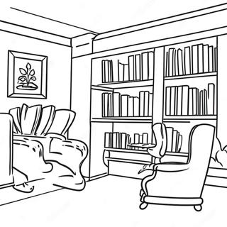 Library Coloring Page 4791-3851