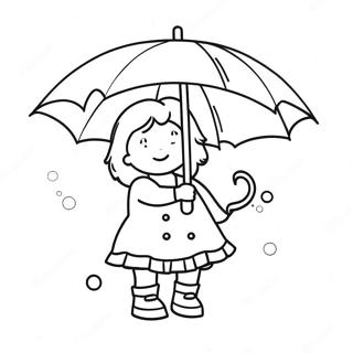 Annie With A Colorful Umbrella Coloring Page 47925-39849