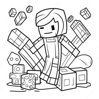 Minecraft Addition And Subtraction Coloring Page 47955-39871