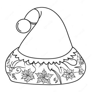 Santa Hat Coloring Page 47964-39876