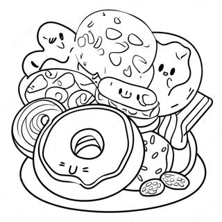 Donuts With Dad Coloring Page 47974-39883