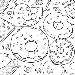 Colorful Donuts With Dad Coloring Page 47975-39891