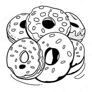 Colorful Donuts With Dad Coloring Page 47975-39892