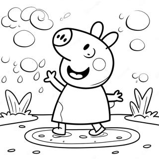 Peppa Pig Muddy Puddles Coloring Page 47984-39886