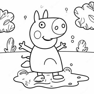 Peppa Pig Muddy Puddles Coloring Page 47984-39887