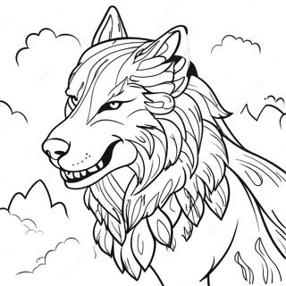 Wolf Mythical Creatures Coloring Page 48004-39912