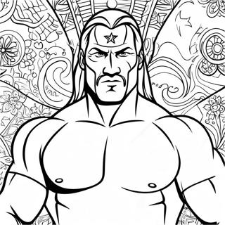 Bold And Easy Wwe Coloring Page 4801-3860