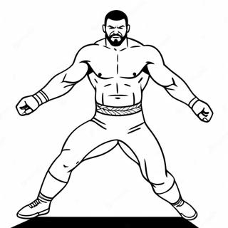 Vibrant Wwe Wrestler Jumping Coloring Page 4802-3861