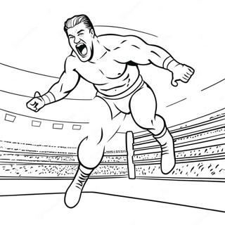 Vibrant Wwe Wrestler Jumping Coloring Page 4802-3862