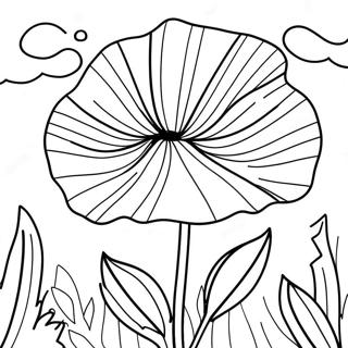 Poppy Flower Coloring Page 48054-39948