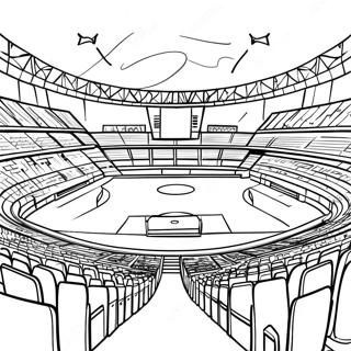 Exciting Football Stadium Under The Lights Coloring Page 48065-39976