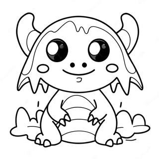 Cute Monster Coloring Page 48074-39956