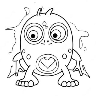 Playful Monster With Big Eyes Coloring Page 48075-39962