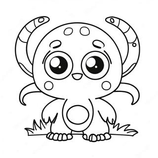 Playful Monster With Big Eyes Coloring Page 48075-39963