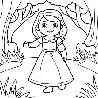 Madison In A Magical Forest Coloring Page 48105-39996