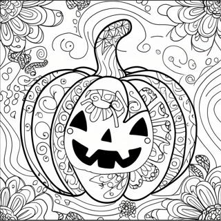 Halloween Zentangle Pumpkin Coloring Page 48114-39980