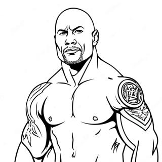 The Rock Wwe Coloring Page 4811-3866