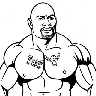 The Rock Wwe Coloring Page 4811-3867