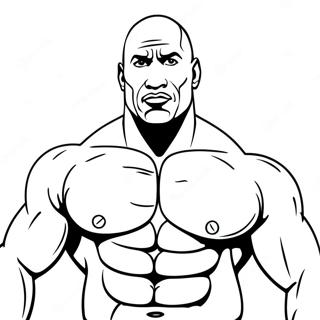 The Rock Wwe Coloring Page 4811-3868