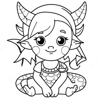 Dragon Girl Coloring Page 48154-40026