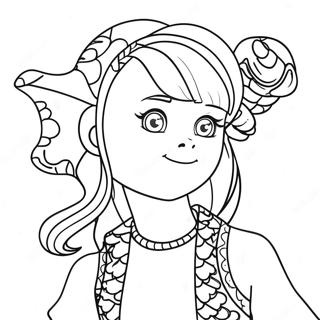 Dragon Girl Coloring Page 48154-40028