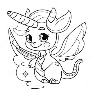 Fantasy Dragon Girl With Wings Coloring Page 48155-40029