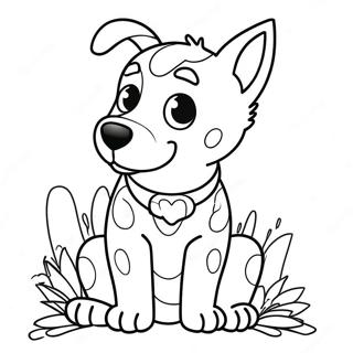 Playful Blue Heeler Puppy Coloring Page 48185-40052