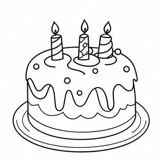 Christmas Cake Coloring Pages