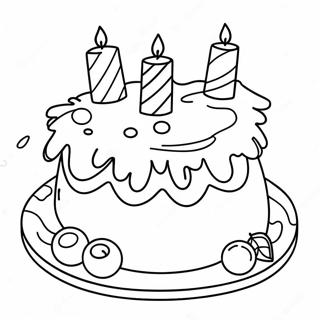 Christmas Cake Coloring Page 48194-40058