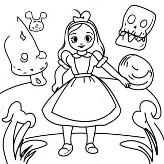 Alice S Nightmare In Wonderland Coloring Page 48214-40071